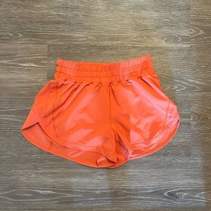 Womens lululemon high rise track that shorts size 8